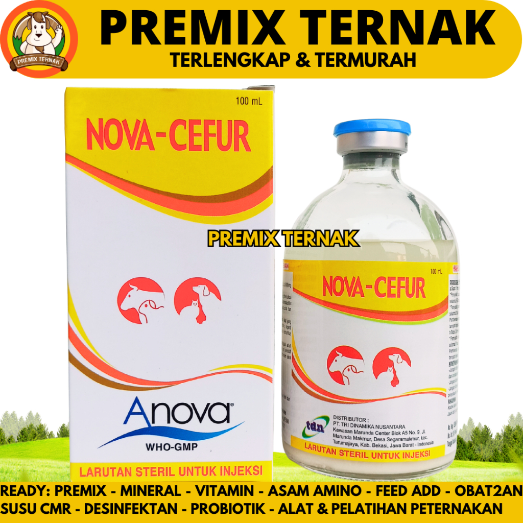 Obat Injeksi Antibiotik untuk Saluran Pernapasan Ternak Sapi dan Babi - 100 ml