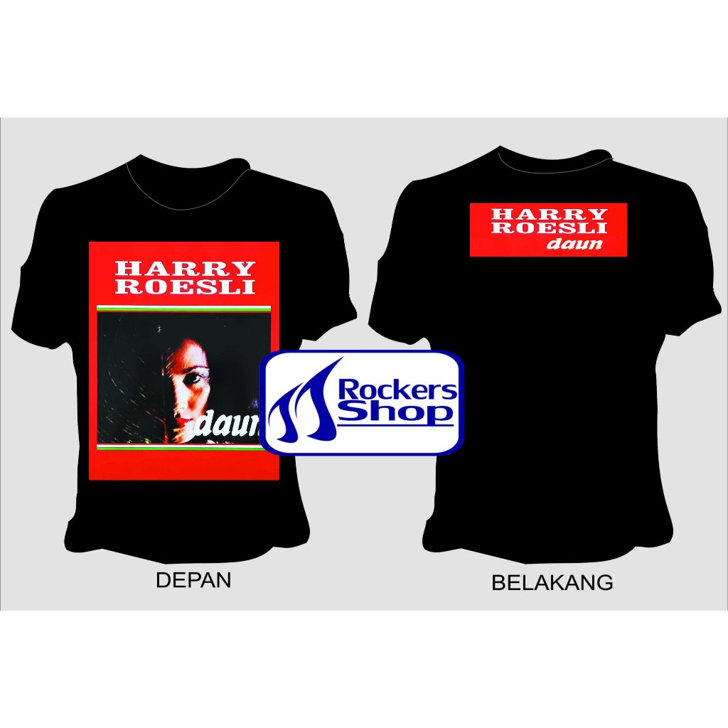 KAOS HARRY ROESLI ALBUM DAUN PENYANYI ROCK LAWAS LEGENDA
