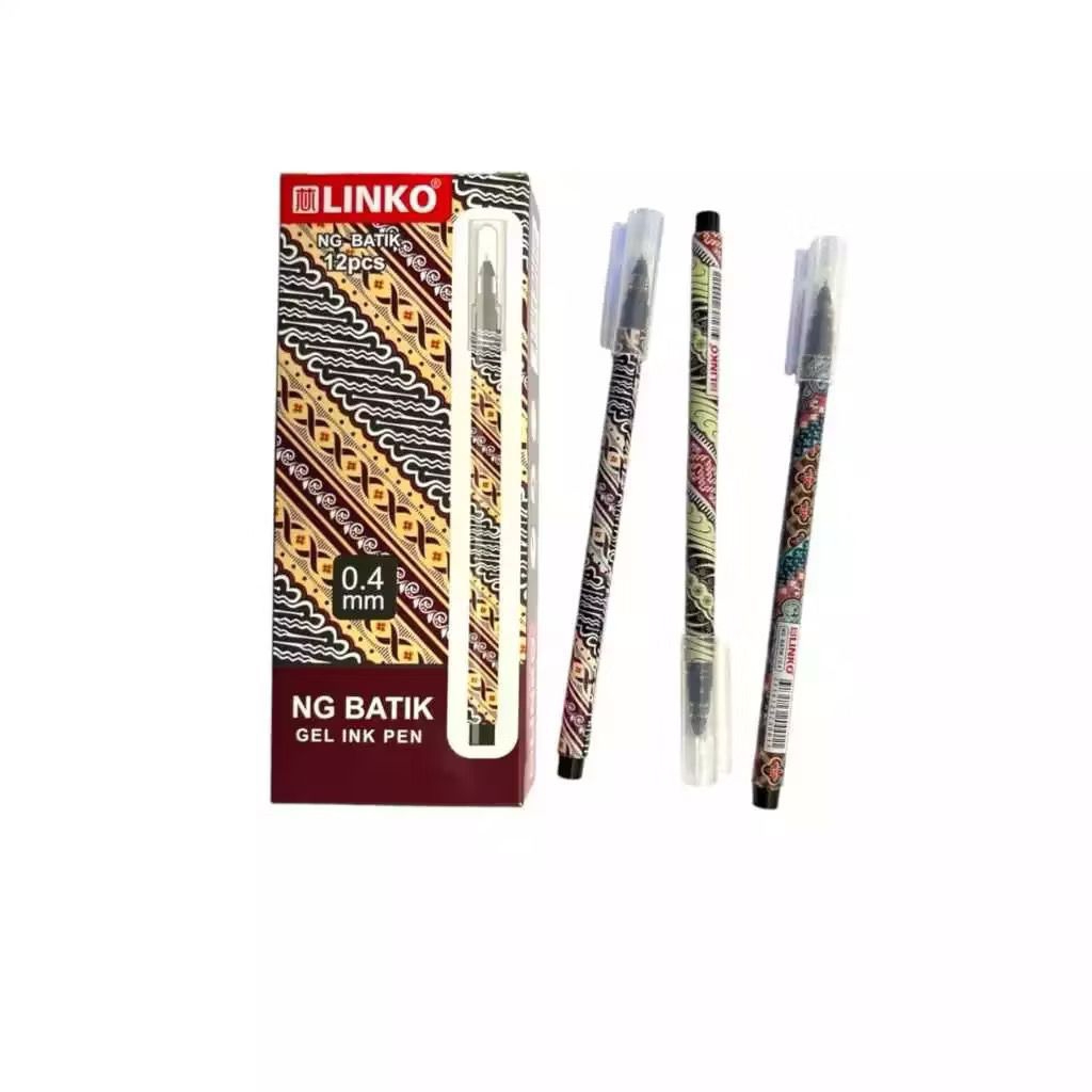 

Pen Gel NG BATIK LINKO Pulpen Batik Polpen Kantor