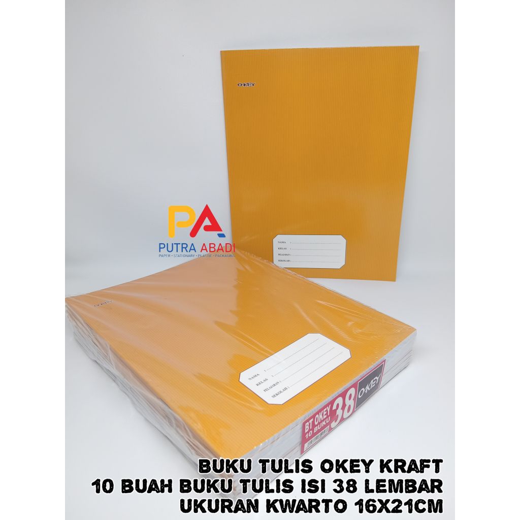 

Buku Tulis OKEY 38 lembar Sampul Kraft Sampul Coklat l Sampul Warna l Sampul Lucu Isi 38 Lembar 10 Buku Sampul Coklat Viral Ukuran Kwarto 38 Okey By Kiky