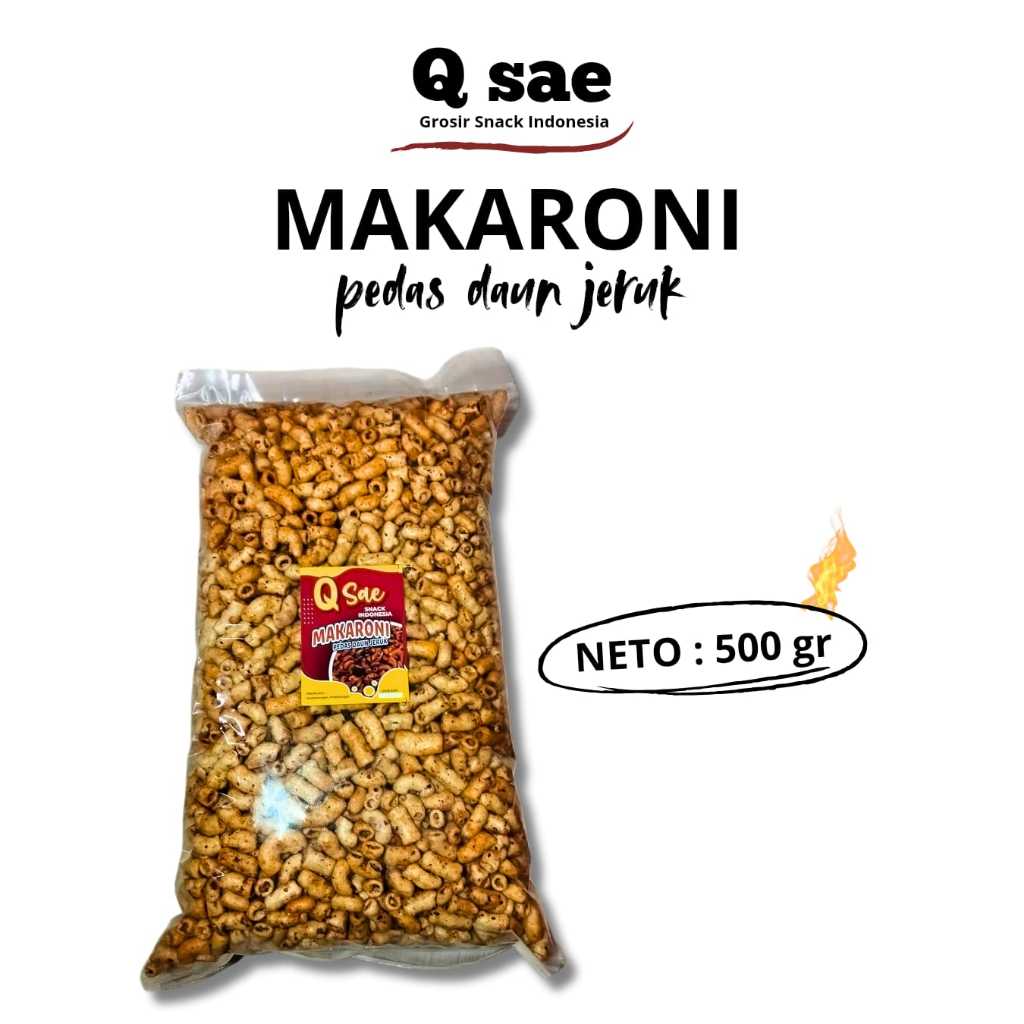 

Lezatoz_Genz Snack Cemilan Kiloan Makaroni Bantet Pedas Daun Jeruk Makaroni Pipa 1Kg 500 Gram 250