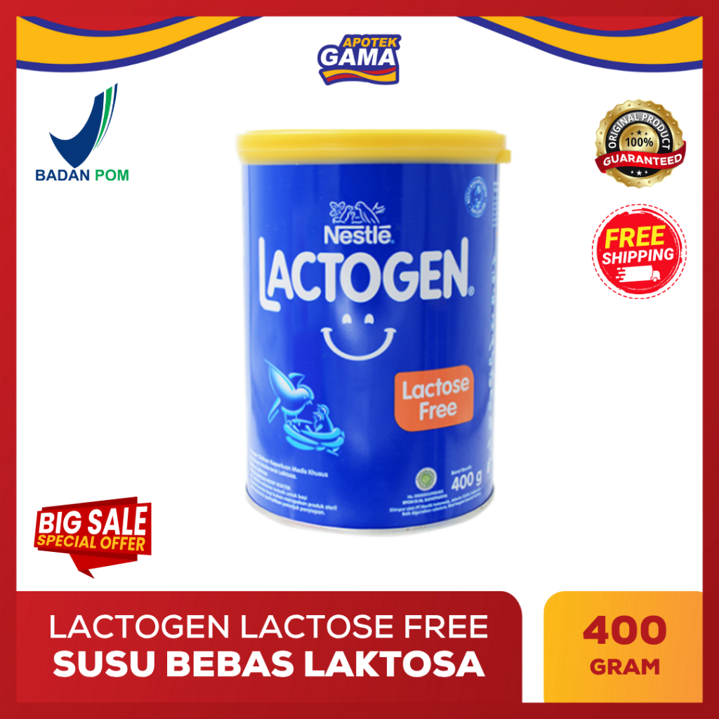 

NESTLE LACTOGEN LACTOSE FREE 400g - Susu Formula Bebas Laktosa untuk Bayi Diare & Intoleransi Laktosa
