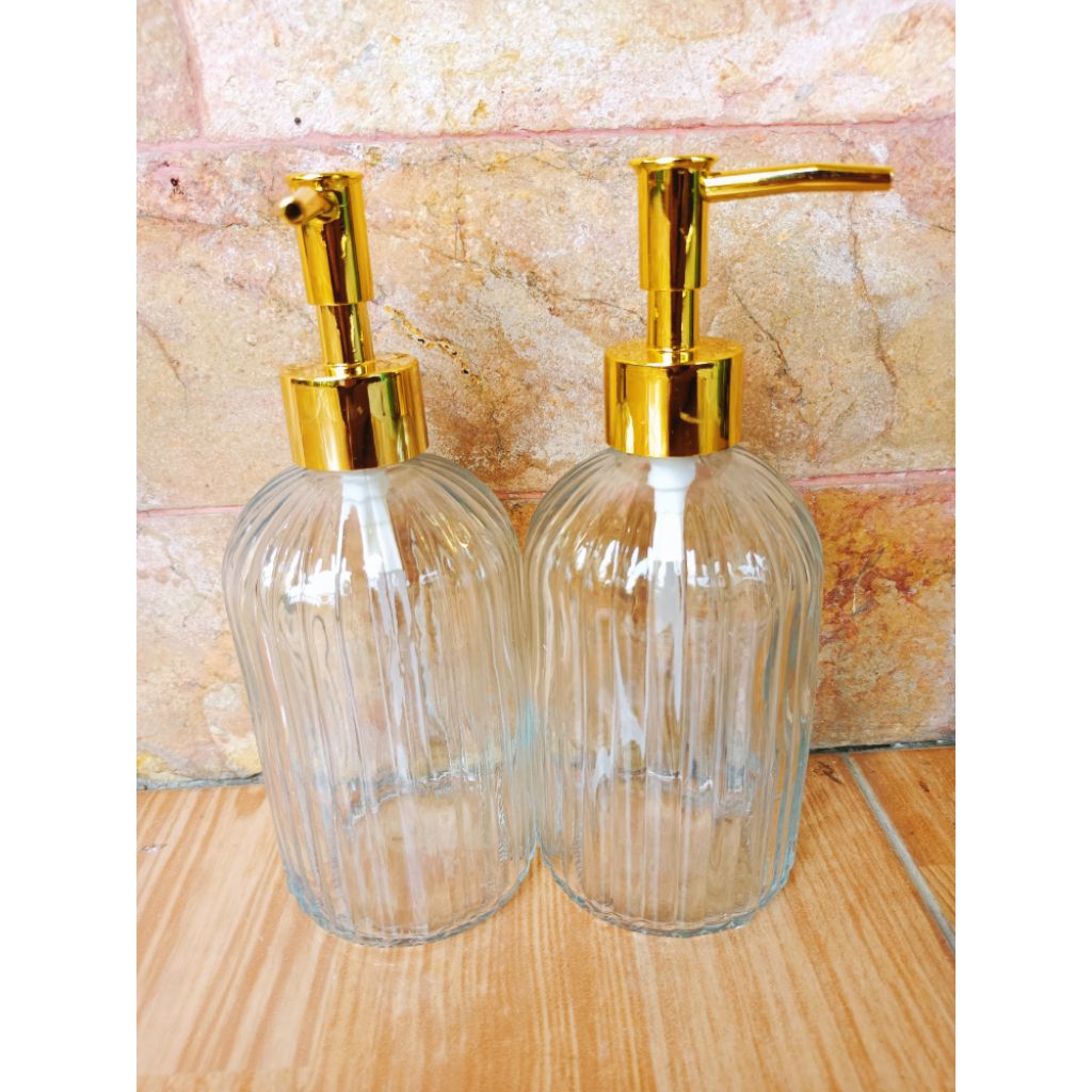 Botol Kaca Sabun Dengan Box / Botol Sabun / Botol Pump / Pump Kaca / Tumbler Sabun