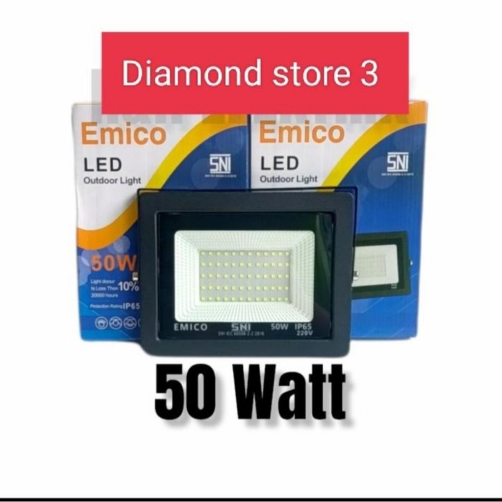 EMICO Lampu Sorot LED 50 watt / Lampu Tembak 50w