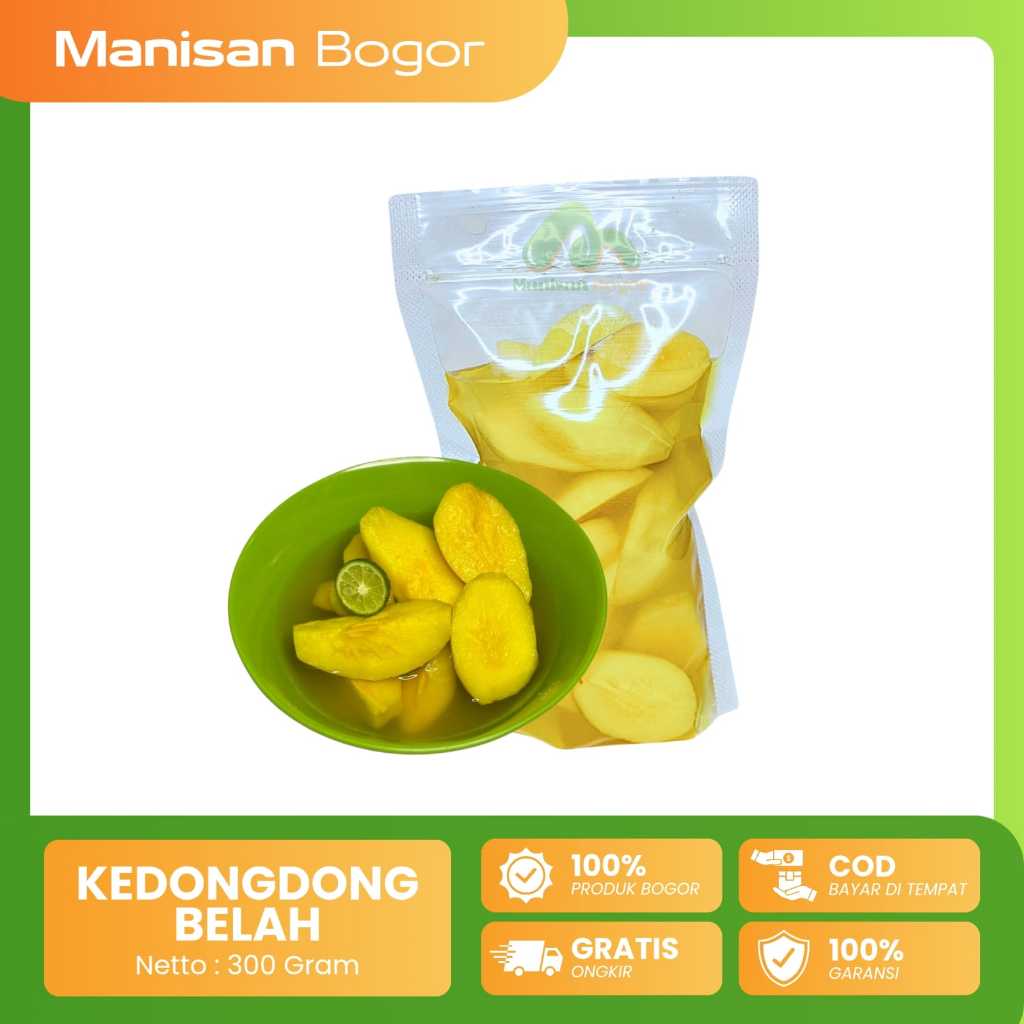 

Manisan Buah Kedongdong Belah / Asinan Buah Kedongdong Belah Asam Manis Segar Kemasan 300 Gram