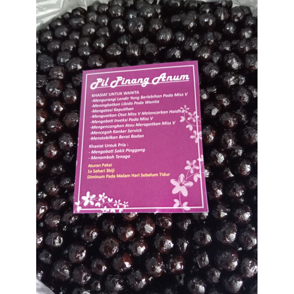 

Pinang Anum banjar hitam lengket 250 grm