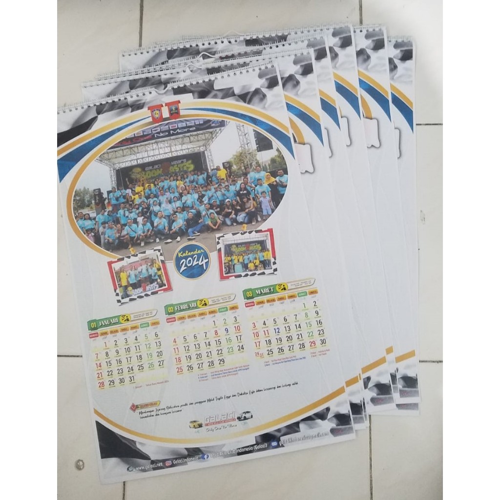 

Kalender Poster / Kalender Dinding Poster / Custom Kalender Poster 1 Lembar Klep Seng