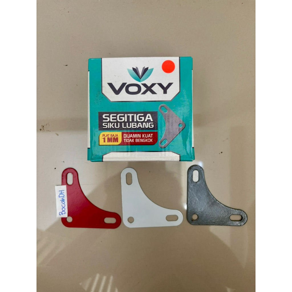 PLAT SIKU LUBANG / SEGITIGA SIKU LOBANG LUBANG 4X4 TEBAL 1MM "VOXY" RAK SIKU SERBAGUNA