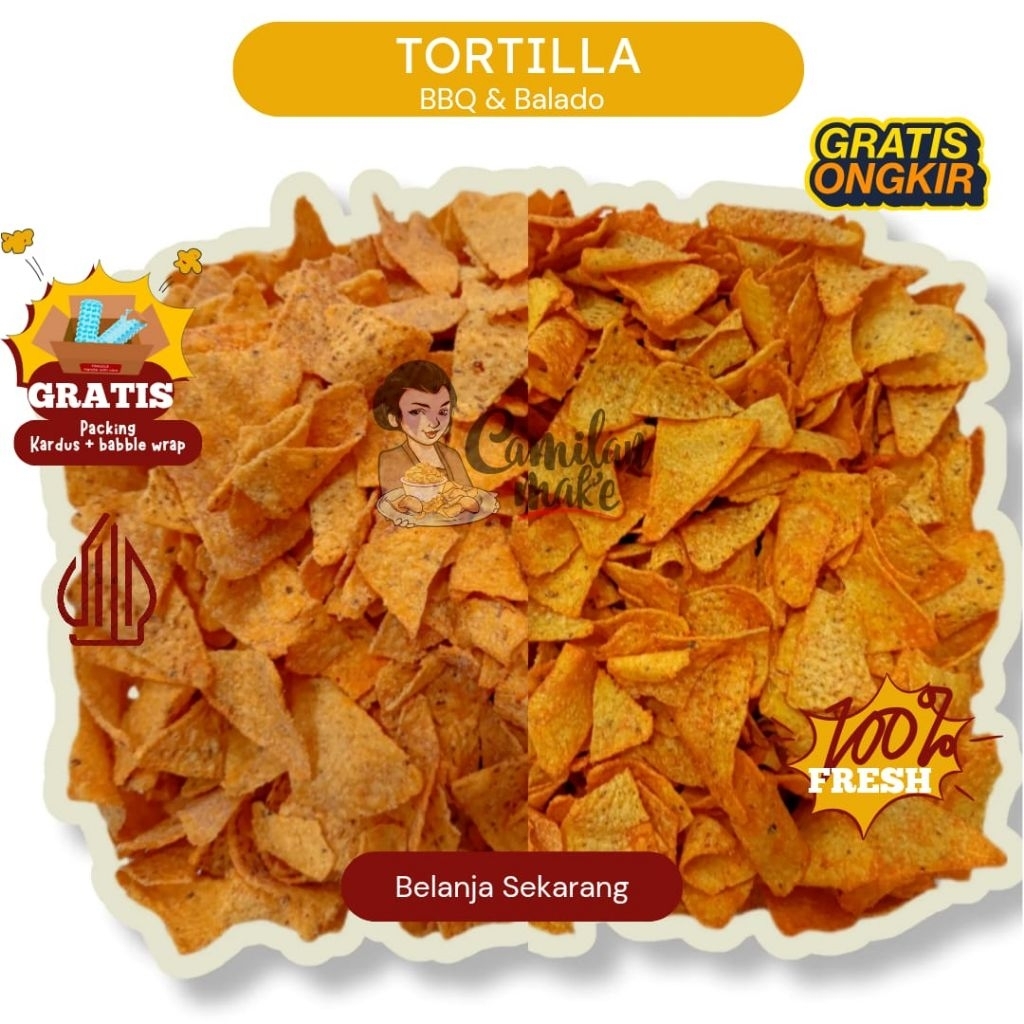 

TORTILA BALADO & BBQ TES/ CAMILAN MAK'E/ CEMILAN/ HAPPY TOS KILOAN/ JAJANAN KILOAN/ SNACK KILOAN