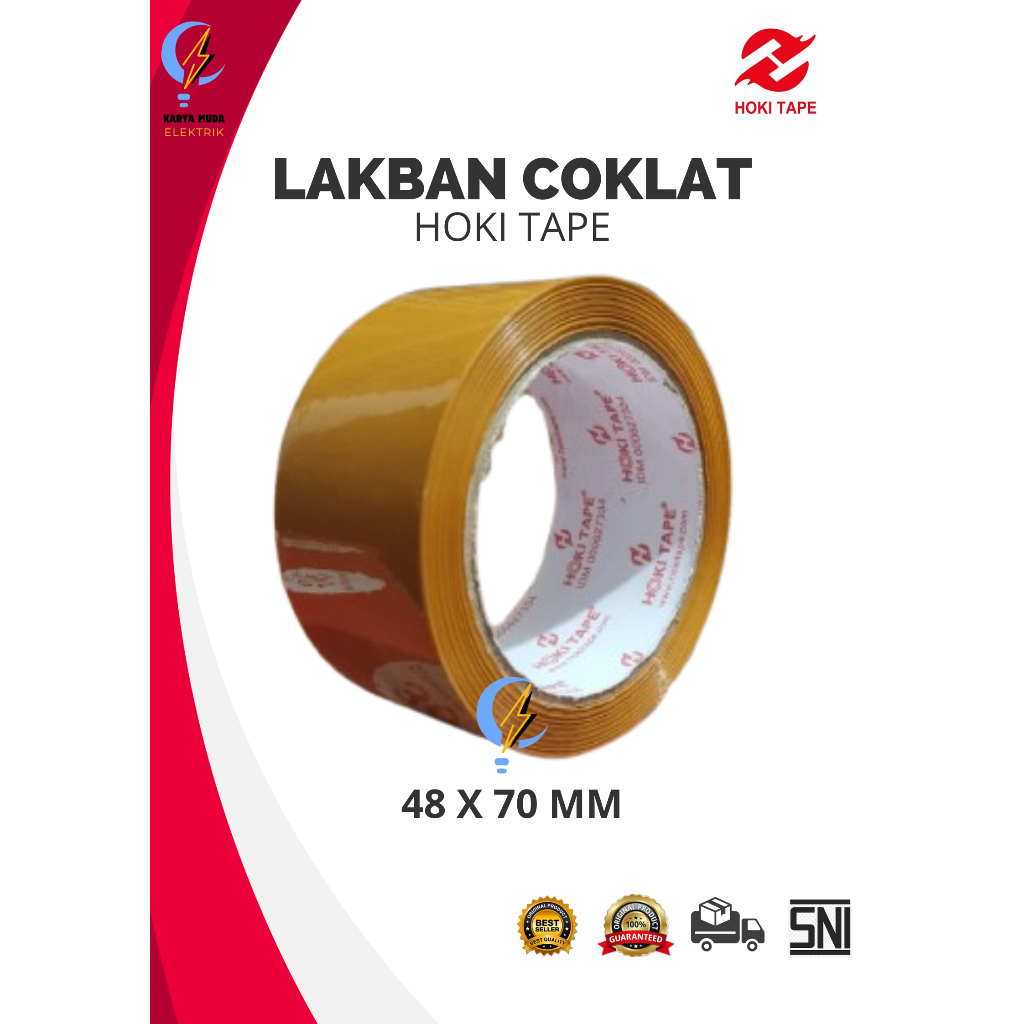 

LAKBAN COKLAT 100 YARD - LAKBAN COKLAT 2 INCHI HOKI TAPE