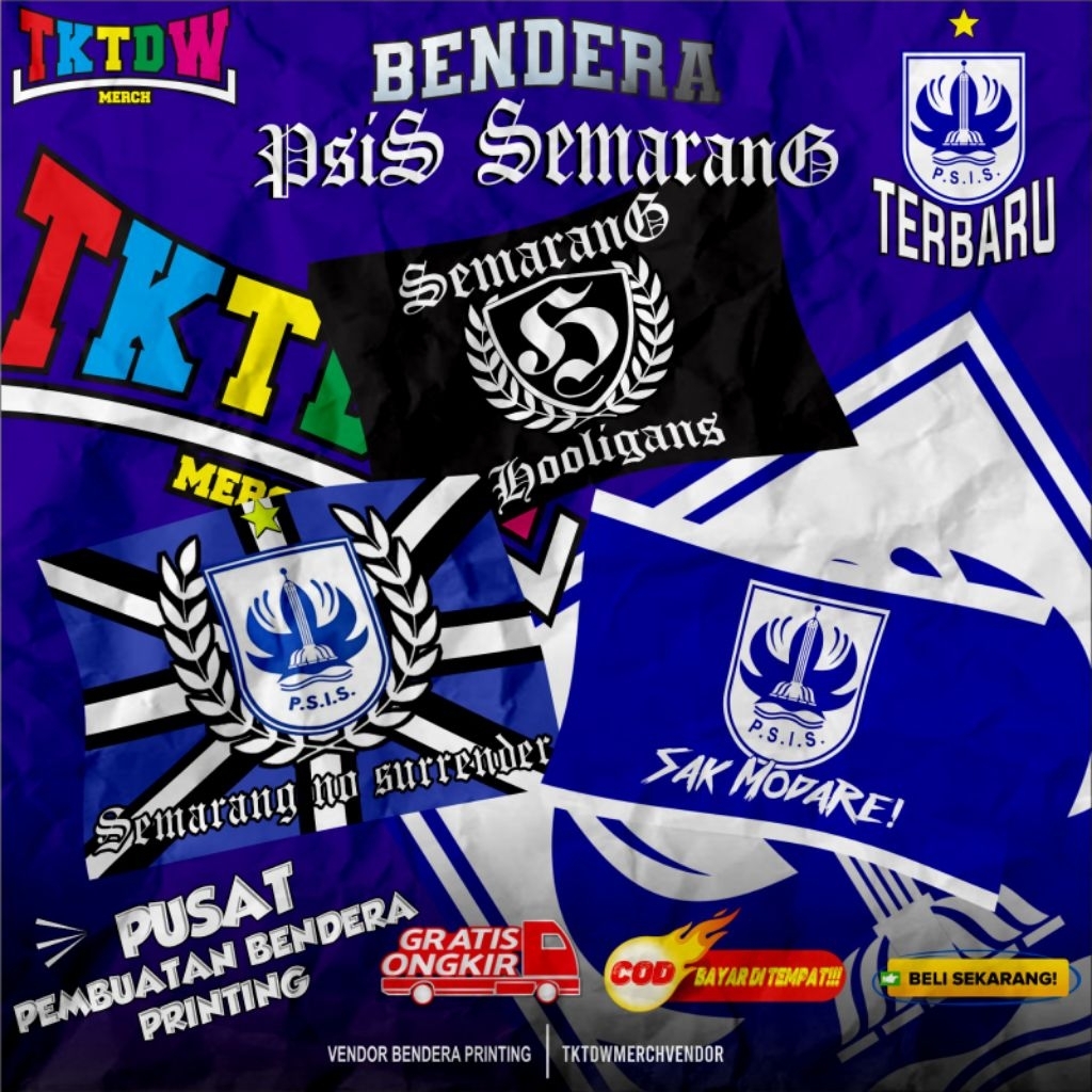 BENDERA SUPORTER PSIS SEMARANG CUSTOM