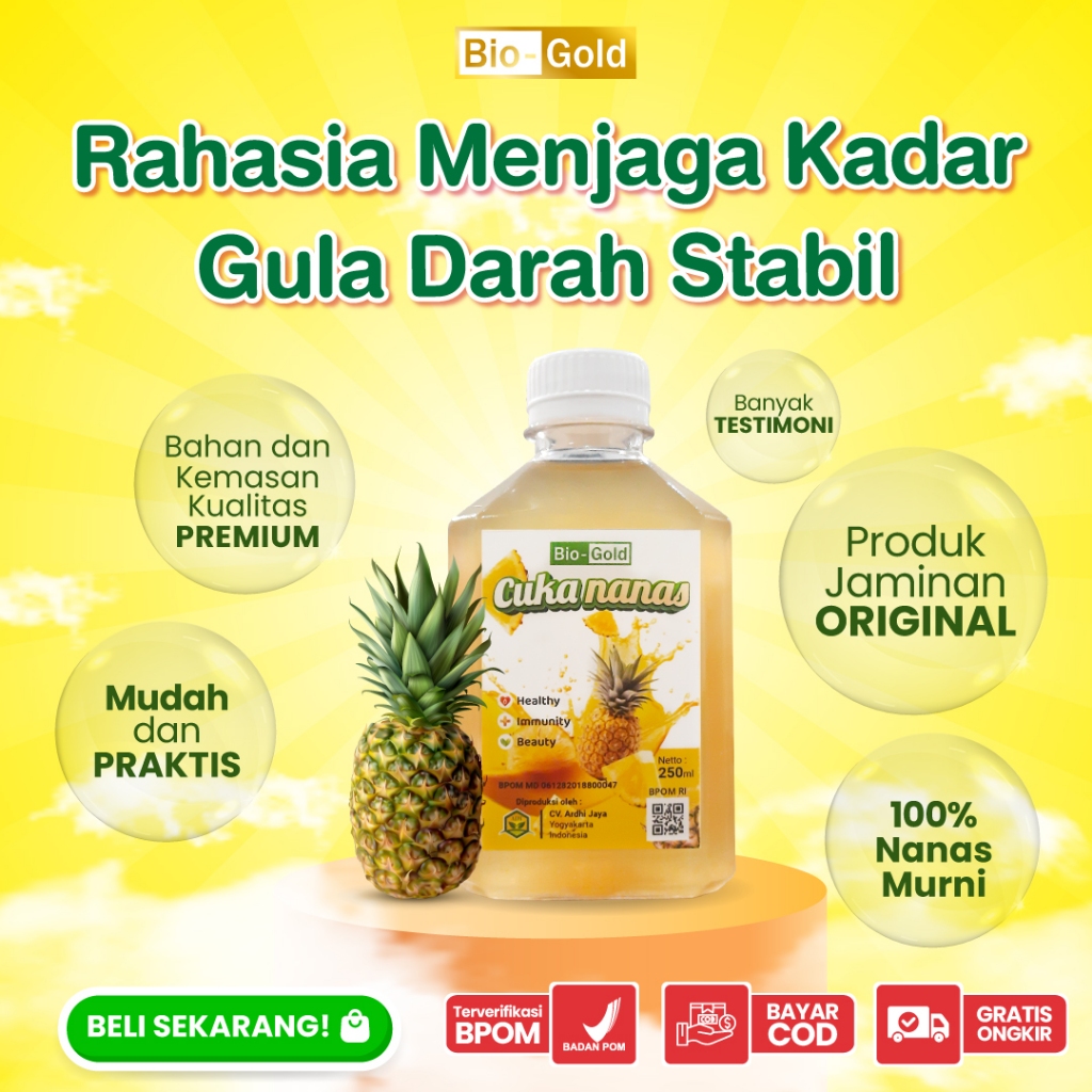 

Cuka Nanas Minuman Kesehatan 250ml Menurunkan Gula Darah Detox Tubuh Menurunkan Berat Badan