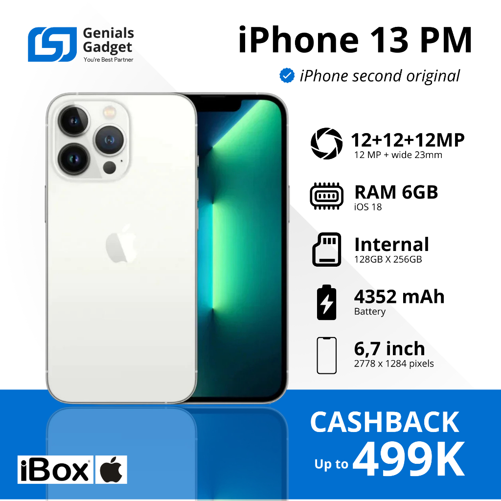 GG - IP 13 PRO MAX 128GB 256GB Second BEKAS | MULUS NORMAL FULLSET