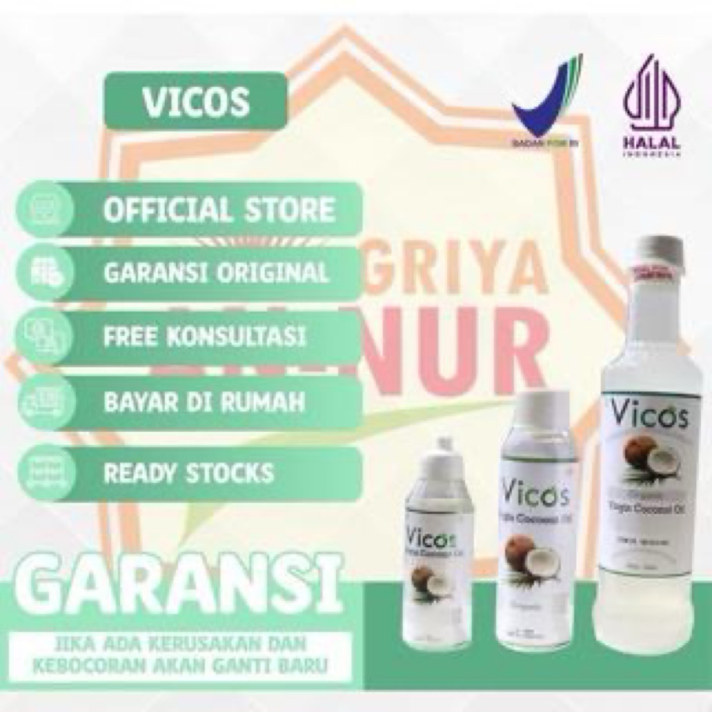 

VICOS VIRGIN COCONUT OIL 100ml – Minyak Kelapa Murni Alami