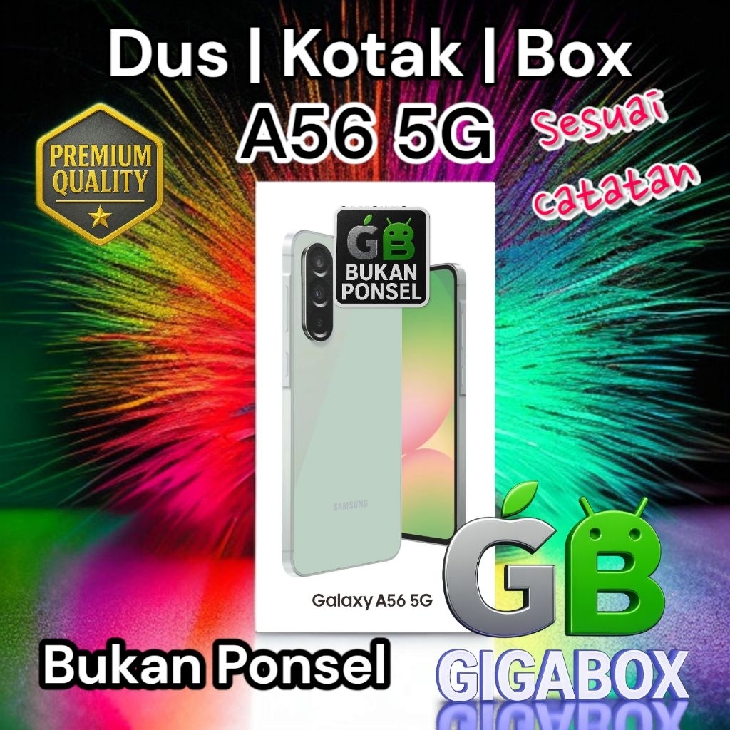 

Dus | Kardus | Box Galaxy A56 5G – Dus Only & Fullset Premium Kualitas Terbaik Semua Warna Tajam (Sesuai Catatan)