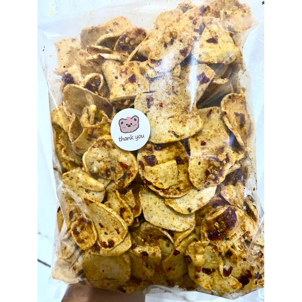 

BASRENGQUW/Basreng pedas daun jeruk kemasan 500gr
