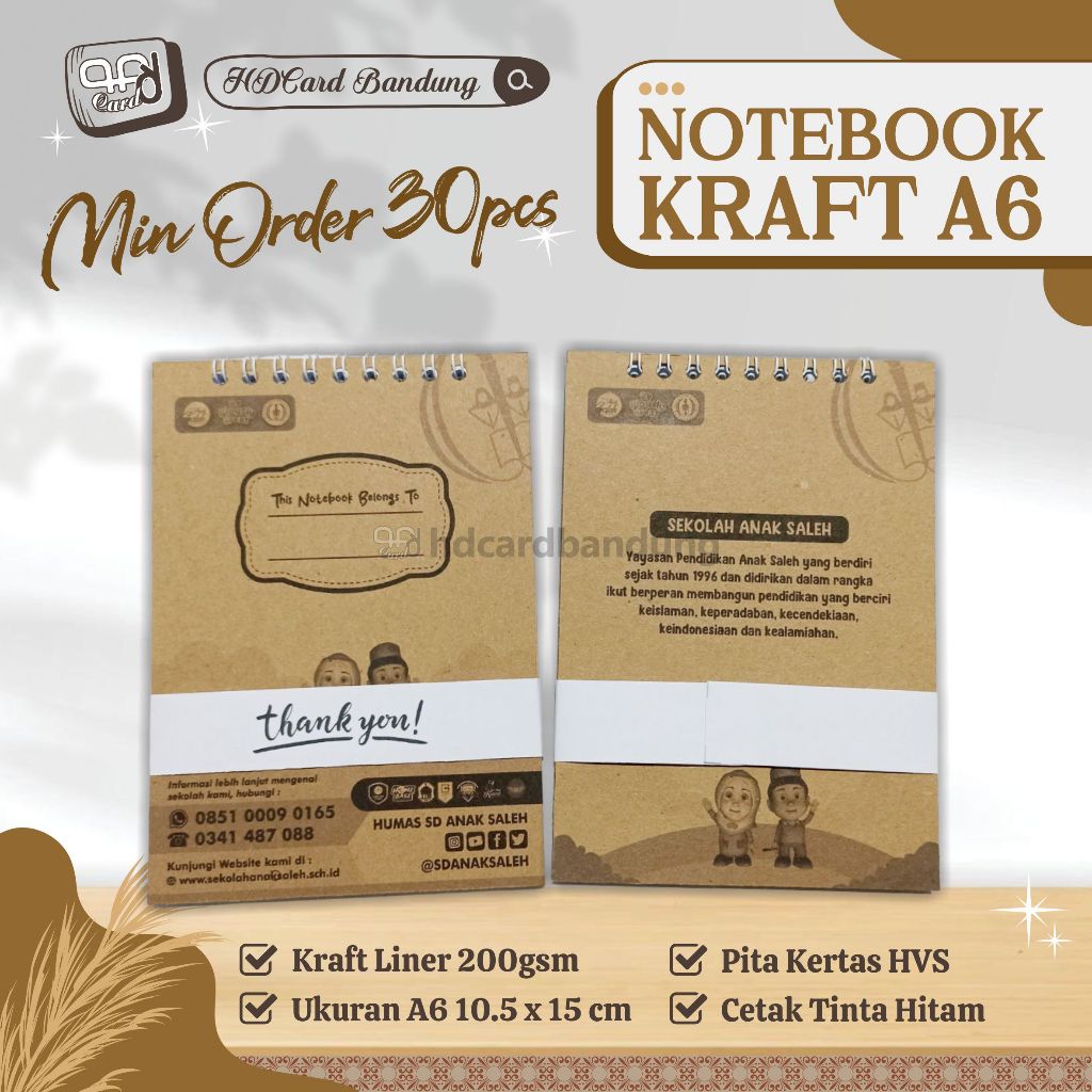 

[A6] Notes Kraft Custom Souvenir Notebook Nikah Khitan Ultah Seminar Promosi Suvenir Murah
