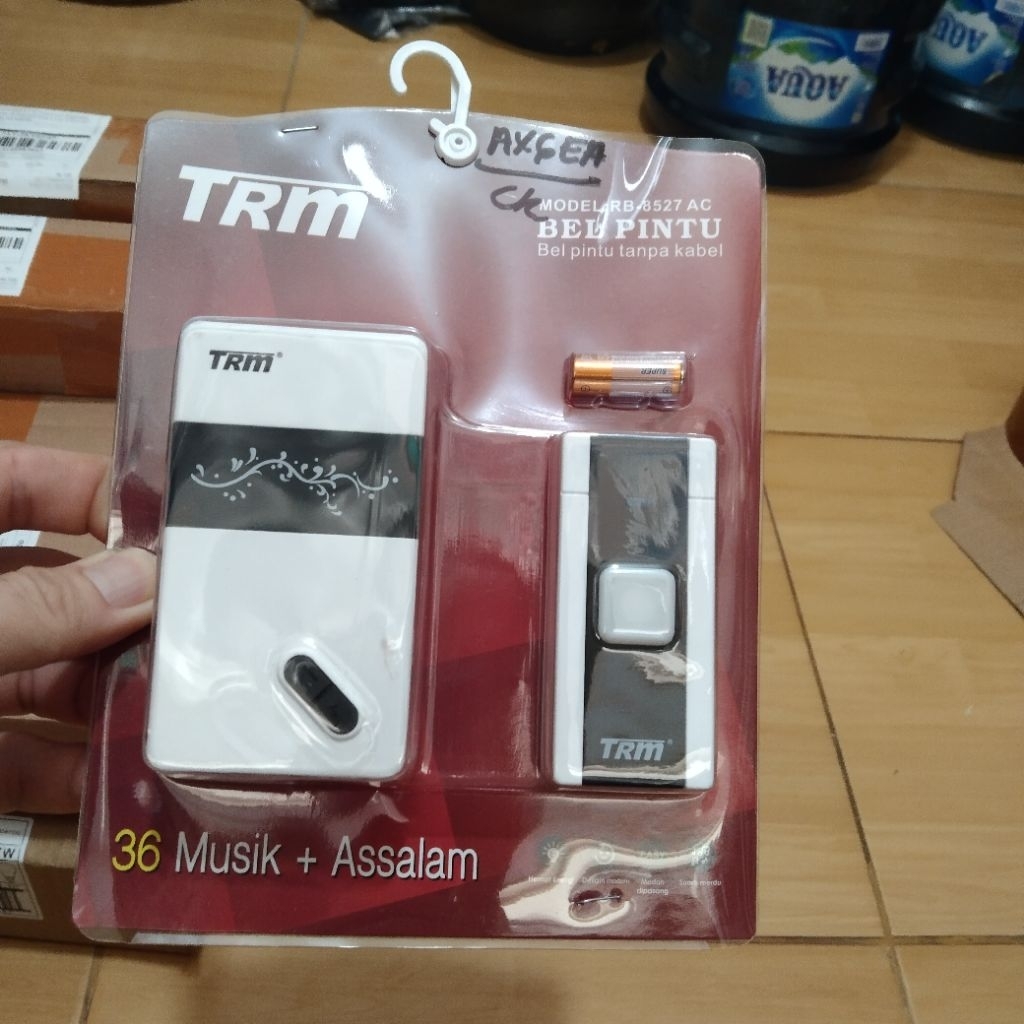 Bel Pintu Wireless TRM EU Plug Tanpa Kabel 36 Nada + Assalam Waterproof