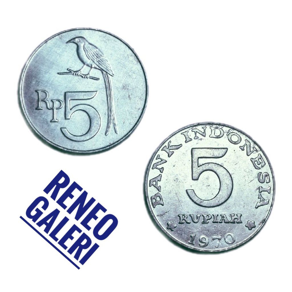 Berkilau Koin 5 Rupiah Tahun 1970 Burung Srigunting Uang Kuno Indonesia Rp Gress Mulus