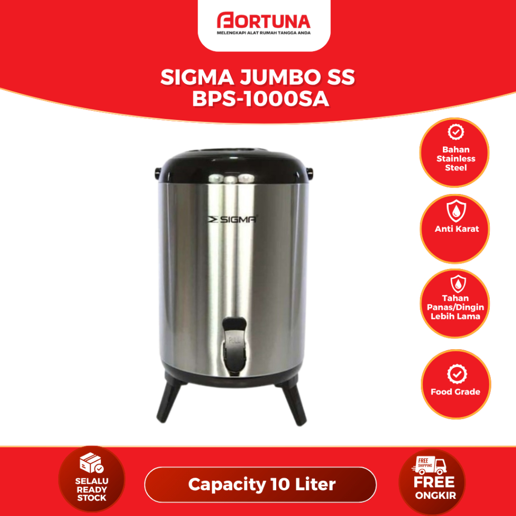 Sigma Jumbo Stainless 9,5 Liter BPS-1000SA / Jumbo SIGMA Drink Jar / Jumbo Dispenser