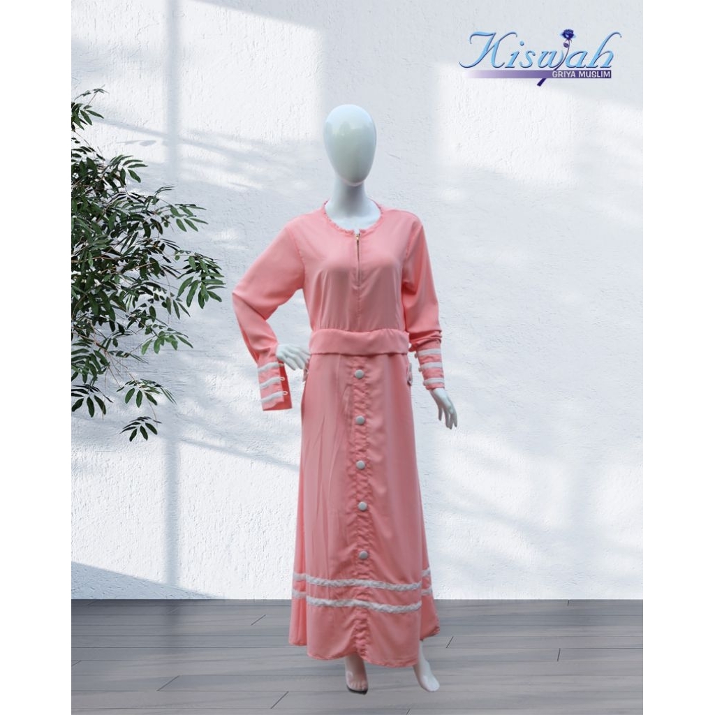 gamis hafsa wolfis salem peach