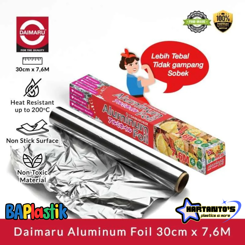 DAIMARU Aluminum Foil 7,6 meter Aluminium Foil Bungkus Makanan Baking
