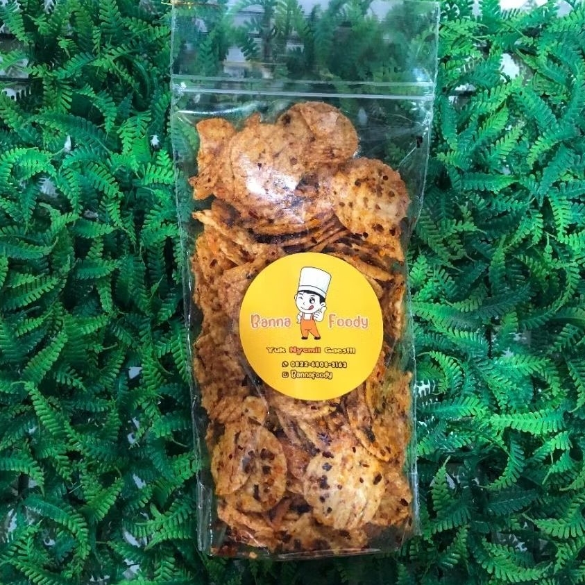 

KERUPUK SEBLAK KENTANG ISI 250 GRAM | Banna Foody | Snack Viral
