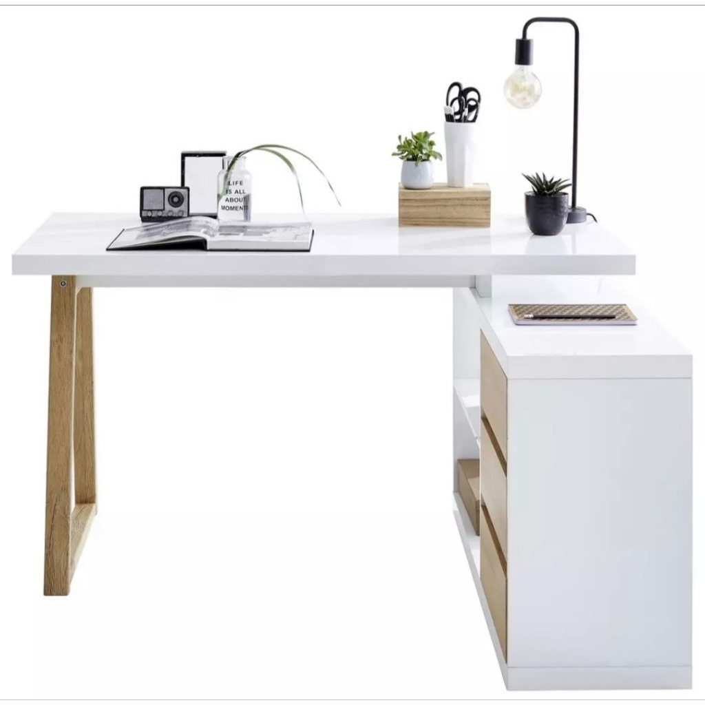 meja kerja meja belajar minimalis modern hpl meja kantor