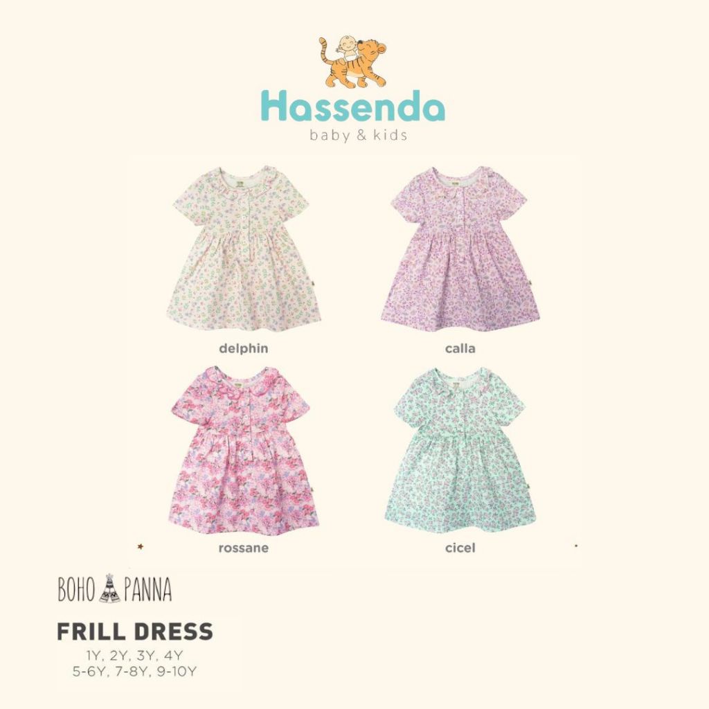 Bohopanna Frill Dress / Dress Anak Perempuan Bohopanna