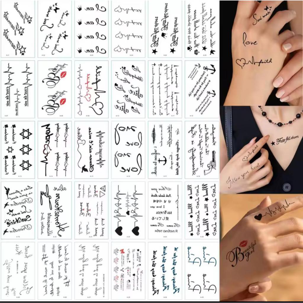 tato temporary tulisan tato tangan badan jari