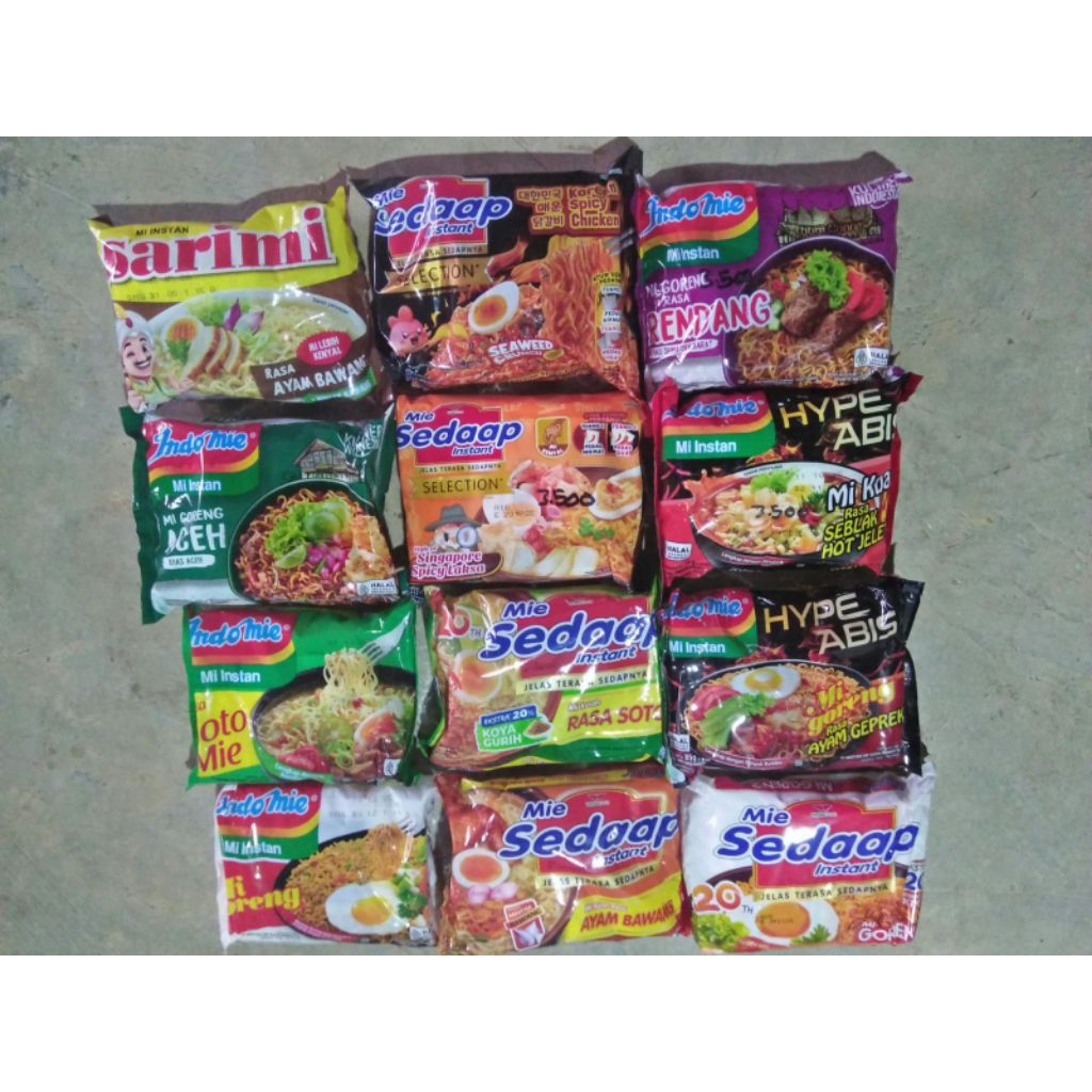 

Mie Sedaap dan Mie Indomie dan Mie Sarimi
