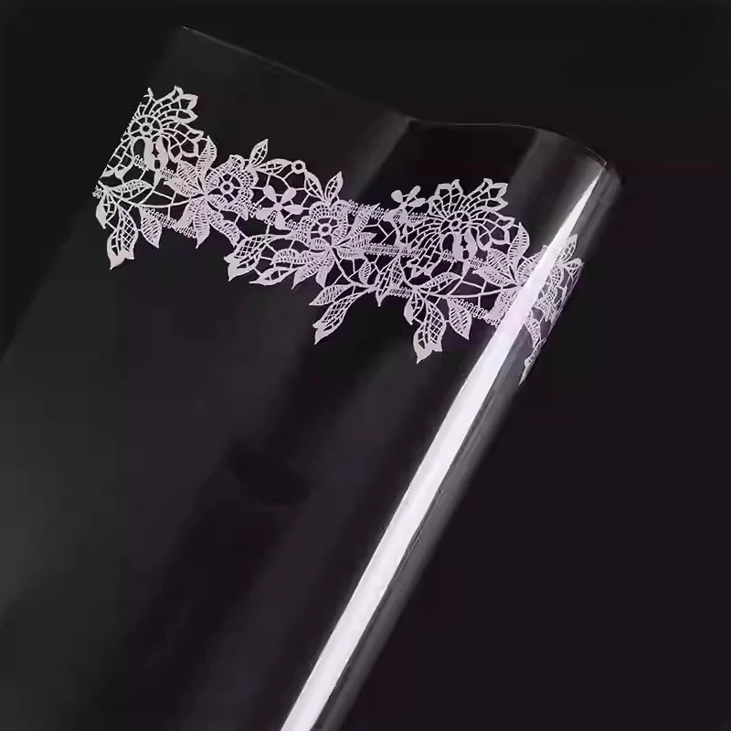 

[20 Lembar] Kertas Buket Bunga Transparan / Plastik Buket Bunga Motif Bordiran / Cellophane Transparan / Flower Wrapping Paper / Kertas Cellophane Buket Bunga / Cellophane Lace
