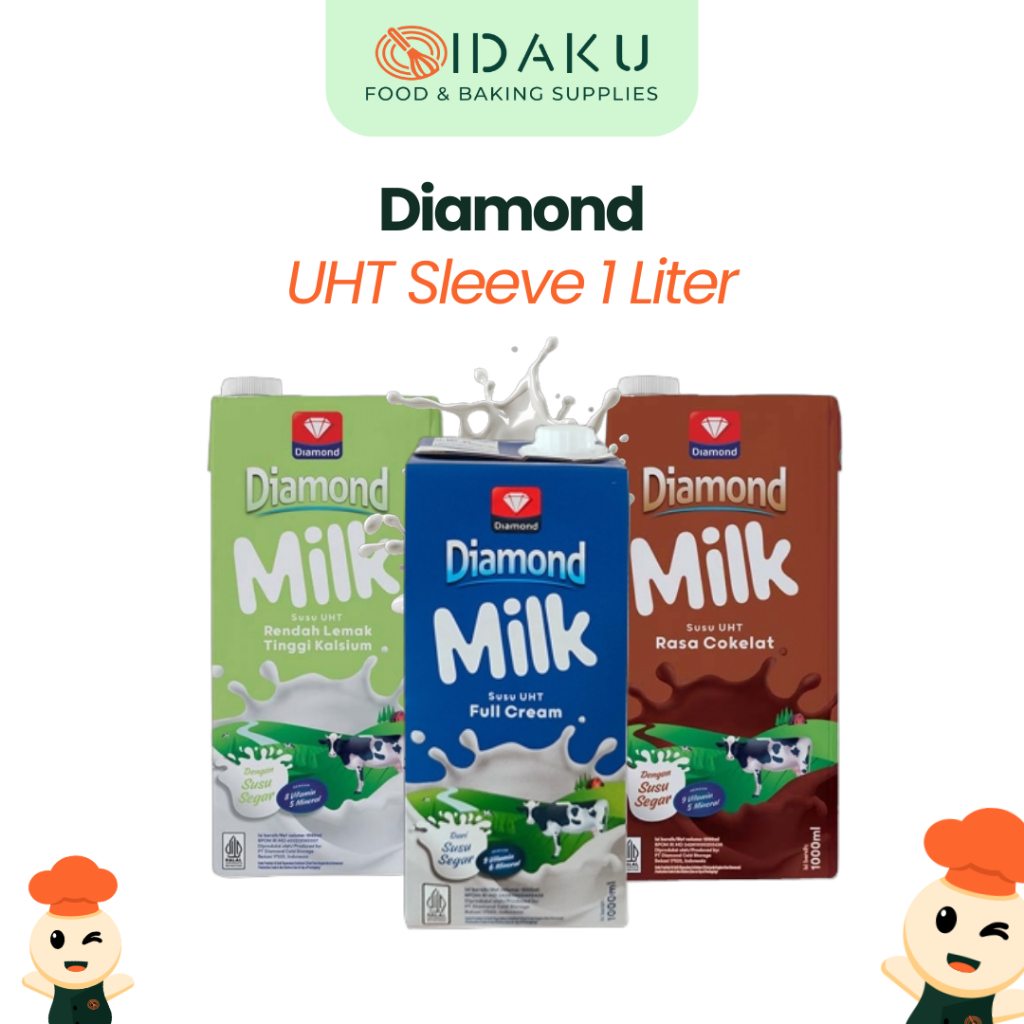 

DIAMOND UHT FULLCREAM SLEEVE - Susu UHT Diamond Full Cream, Coklat, Lowfat 1 Liter