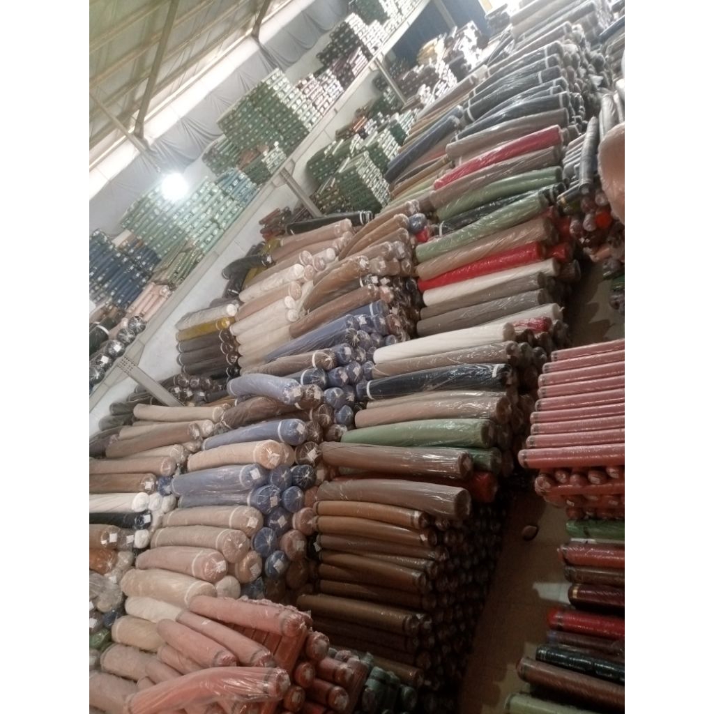 pesanan kain rayon twill polos 2roll hitam putih total 120yard