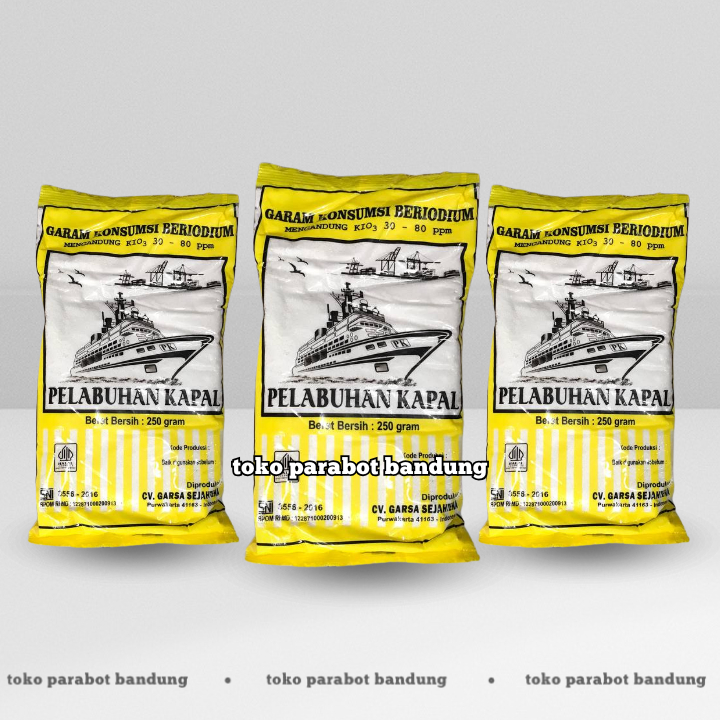 

Toko Parabot Bandung | Garam Pelabuhan Kapal 250 Gram Garam Masakan Termurah