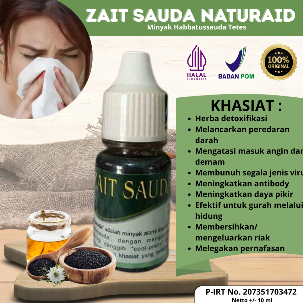 Gurah Hidung Zait Sauda Penghilang Lendir Tenggorokan Menahun dan Riak di hidung Paling Ampuh