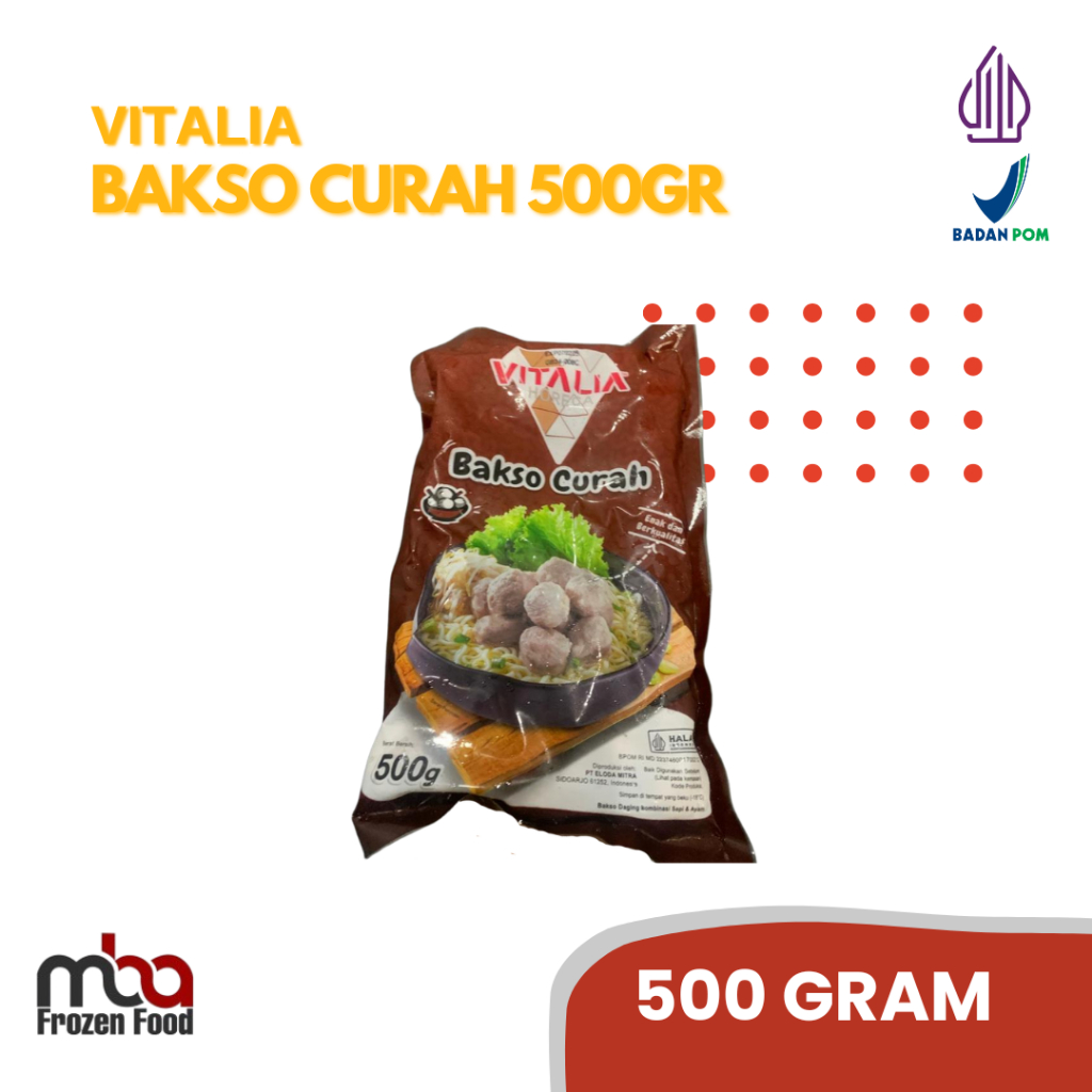 VITALIA BERNARDI Bakso / Baso sapi Curah 500 gr/ 35 pcs /Bakso /Baksosapi /Pentol /Dagingsapi /Dagin