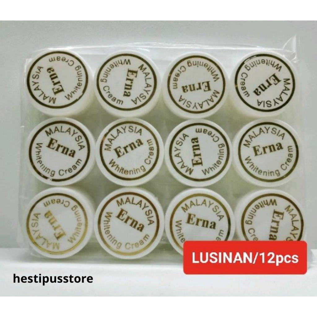 Lusinan Cream Erna Whitening Original / (12pcs) cream Erna Malaysia whitening