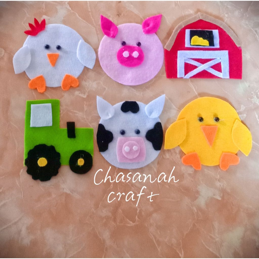 APLIKASI KARAKTER HEWAN DARI FLANEL/APLIKASI FLANEL/KARAKTER HEWAN