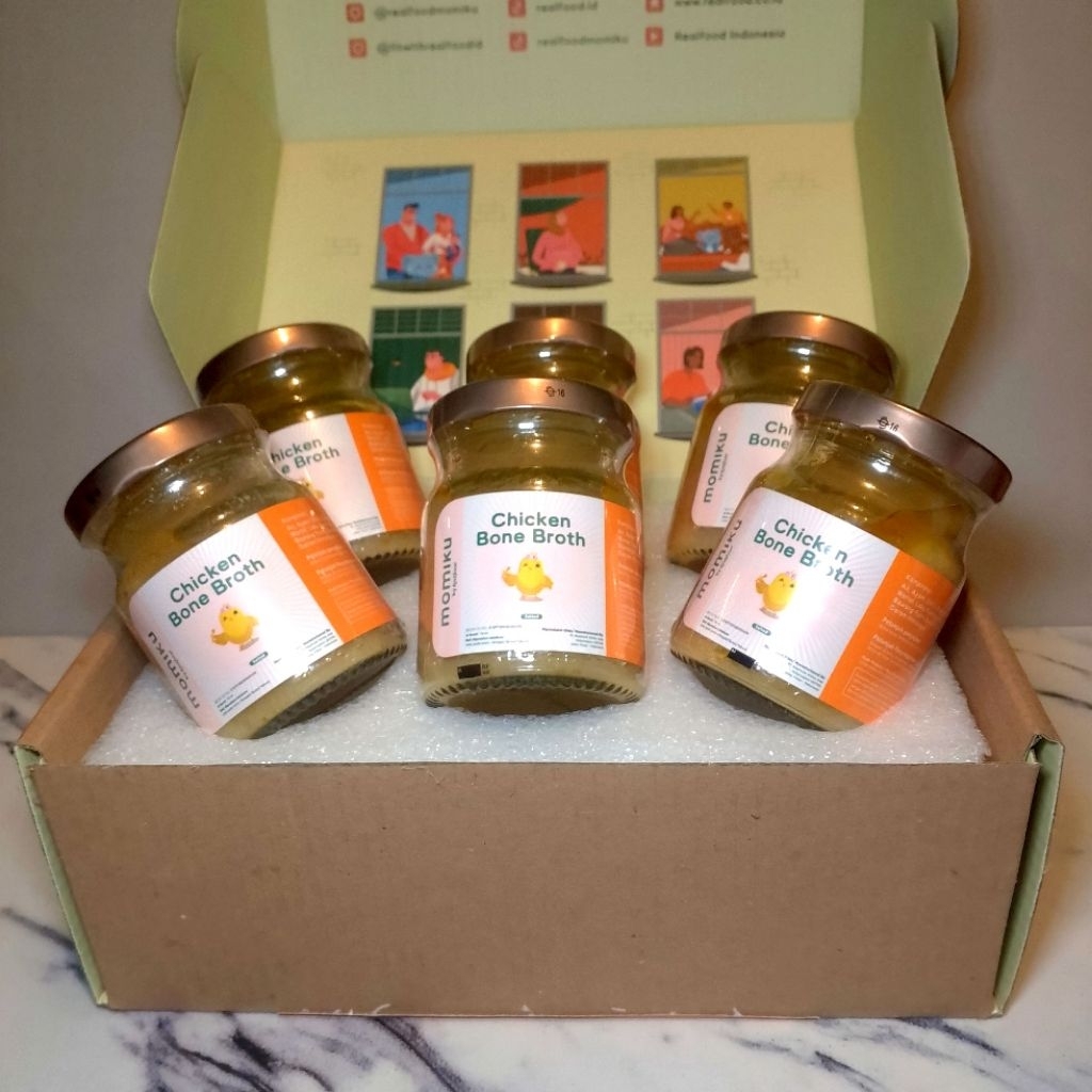 

[NEW] Realfood Chicken Bone Broth Salted Isi 6 Jar (6×70ml)