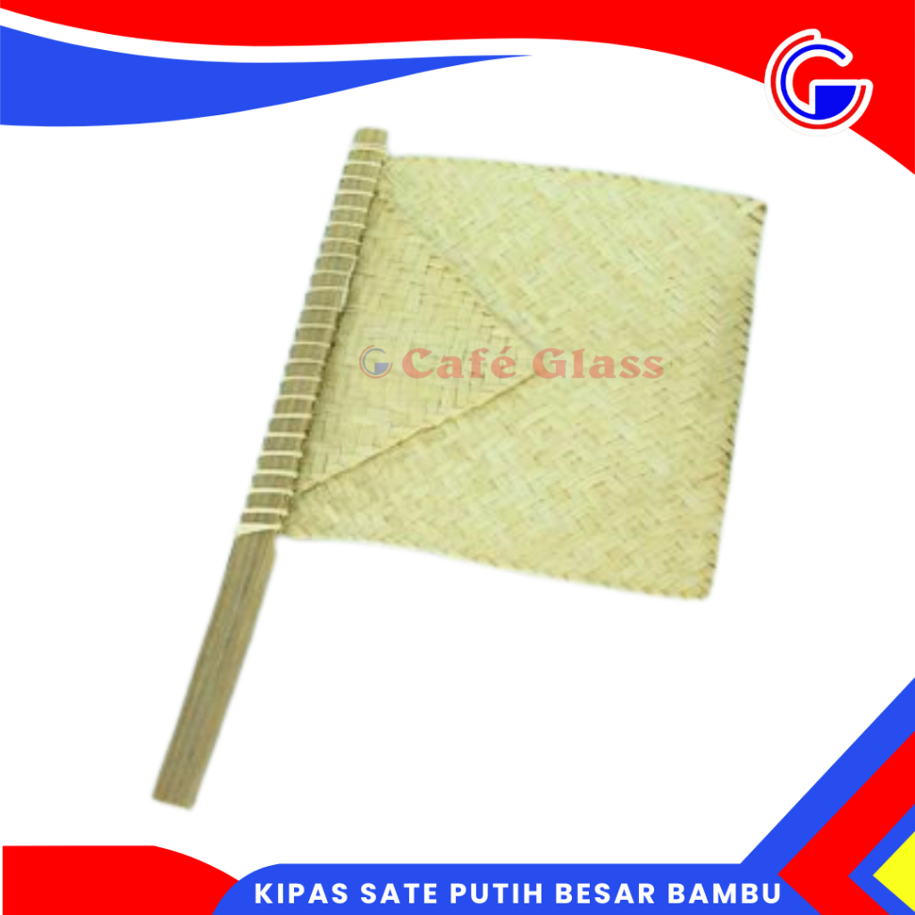 KIPAS SATE ANYAM BAMBU | KIPAS BAKAR SATE BESAR | KIPAS SATE PUTIH BESAR BAMBU