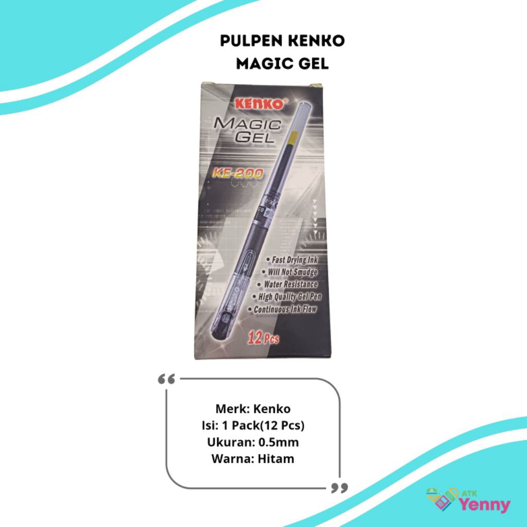 

Pulpen Gel Kenko Magic Gel / Pen Jel Kenko 0.5mm - 1 Pack Isi 12 Pcs