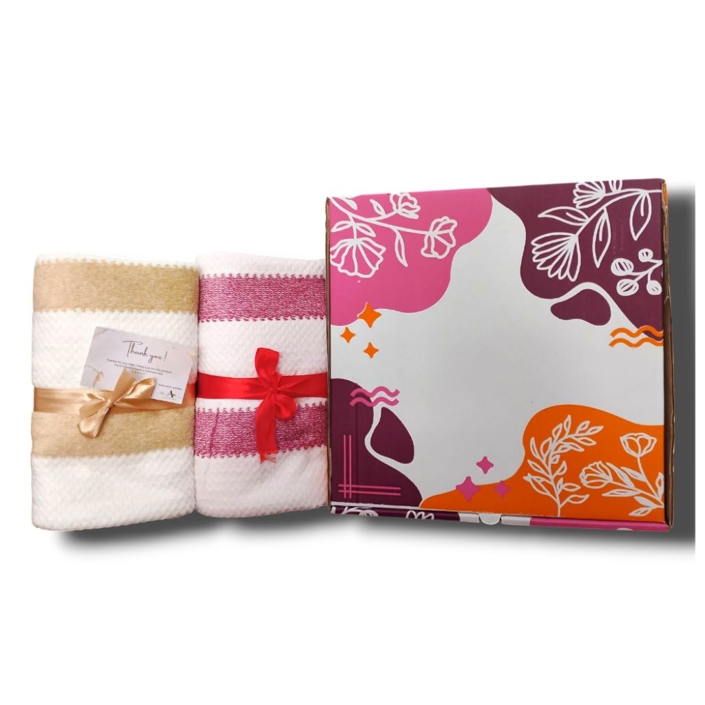 VERSI BOX Hampers/kado/Souvenir Sovenir Handuk Couple Hampers Handuk Lembut Handuk Microfiber