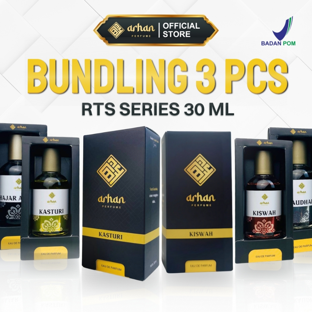 ARHAN Paket 3 Botol Rindu Tanah Suci Series 30 ml Eau De Parfum