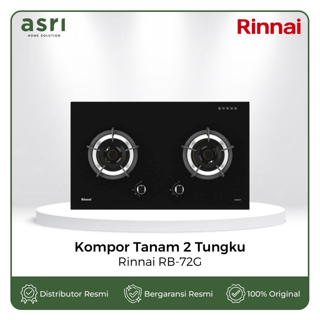 Kompor Tanam 2 Tungku Rinnai RB-72G
