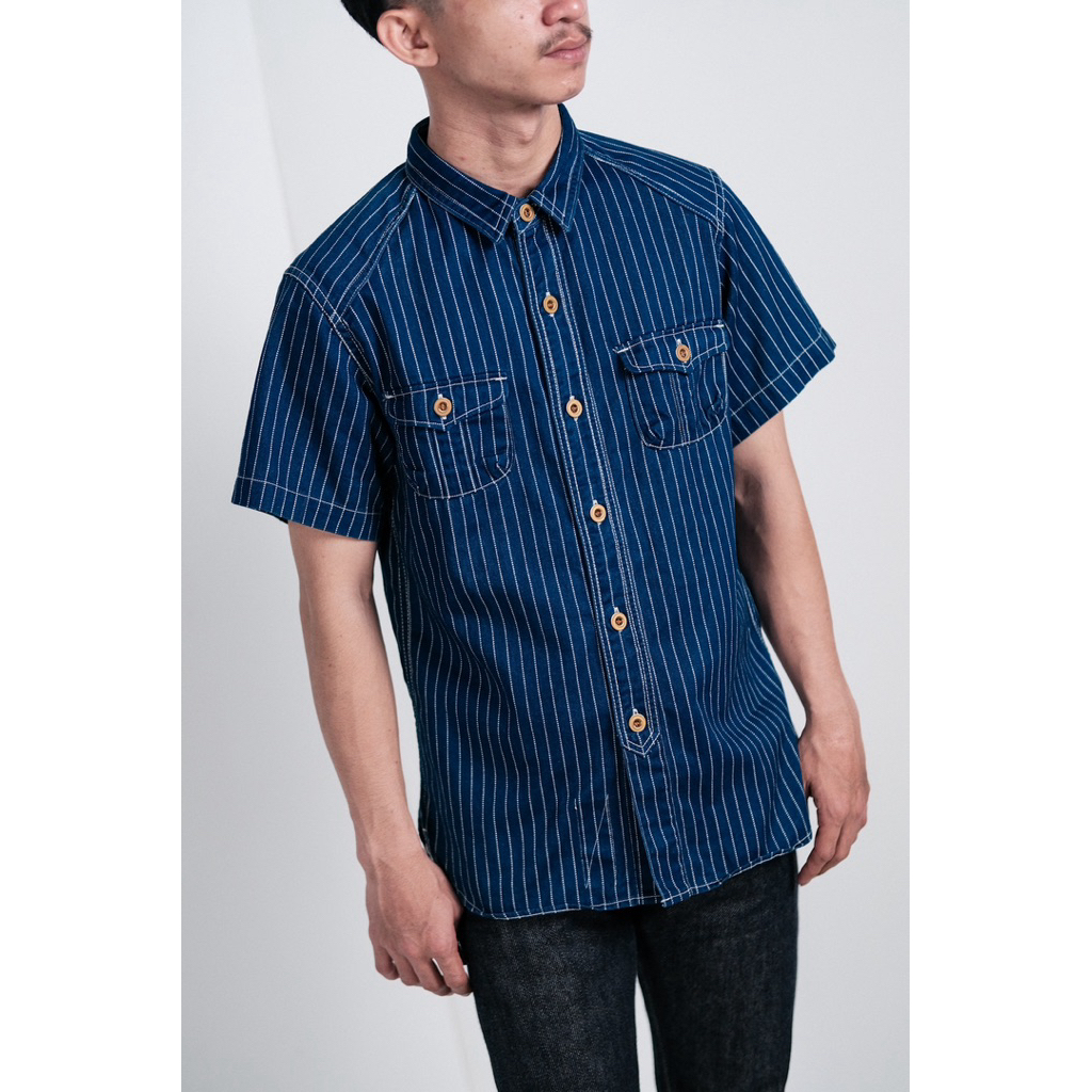 Studio Dartisan Wabash Blue Short Sleeve Original Made in Japan