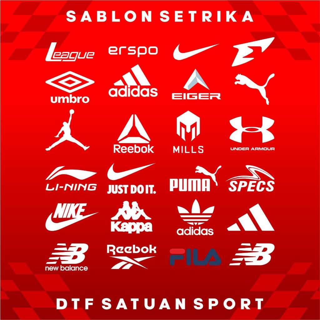Sablon Setrika DTF Logo Sport Satuan