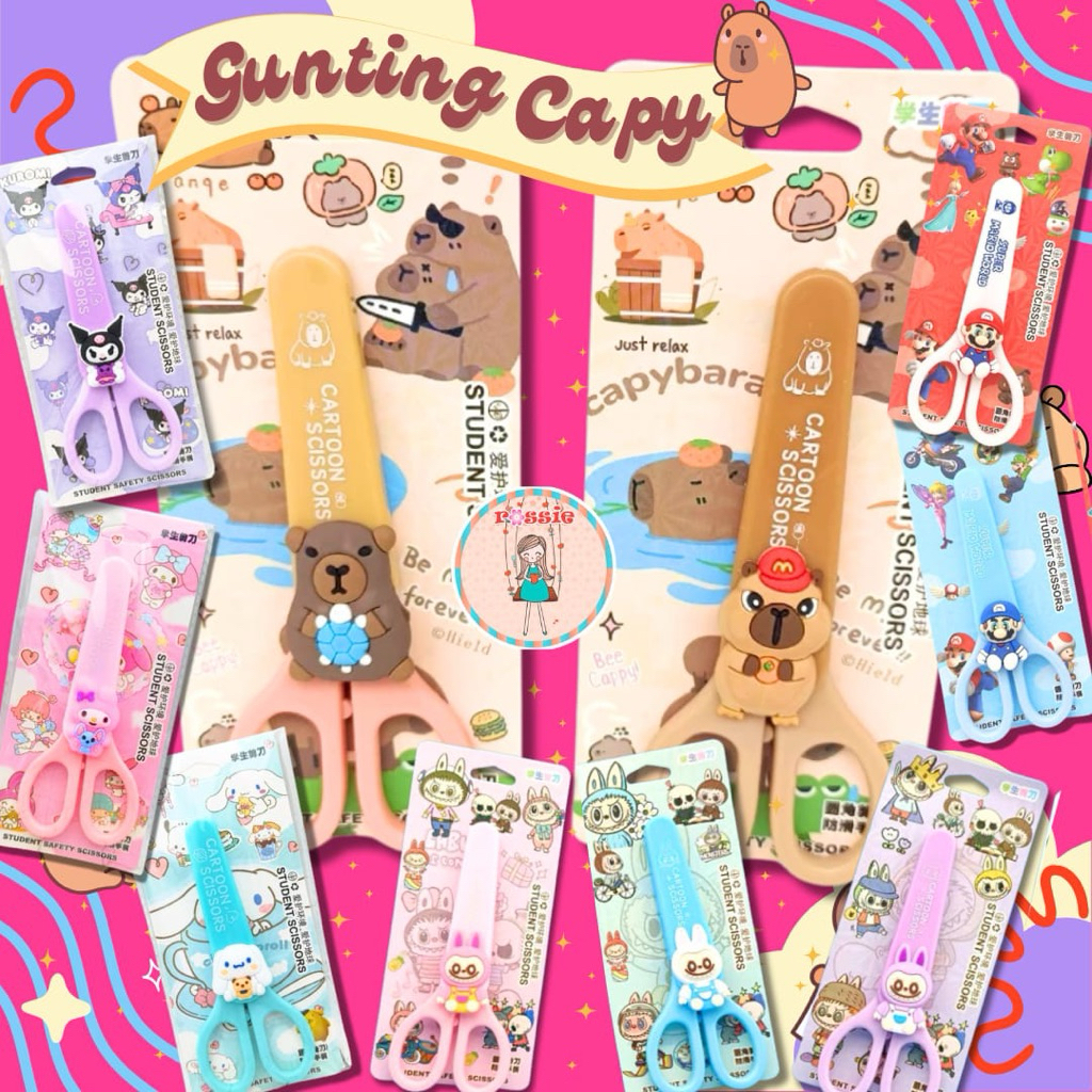 

Gunting Lucu/Gunting Capybara Unik Dan Lucu/Gunting Sanrio/Gunting Labubu/Gunting Mario Bross/Gunting Karakter/Gunting Anak/Gunting Penutup