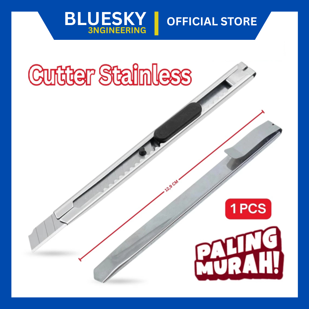 

Cutter Mini Stainless Small Knife Pisau Kater Pemotong Kertas Anti Karat Pointed Blade