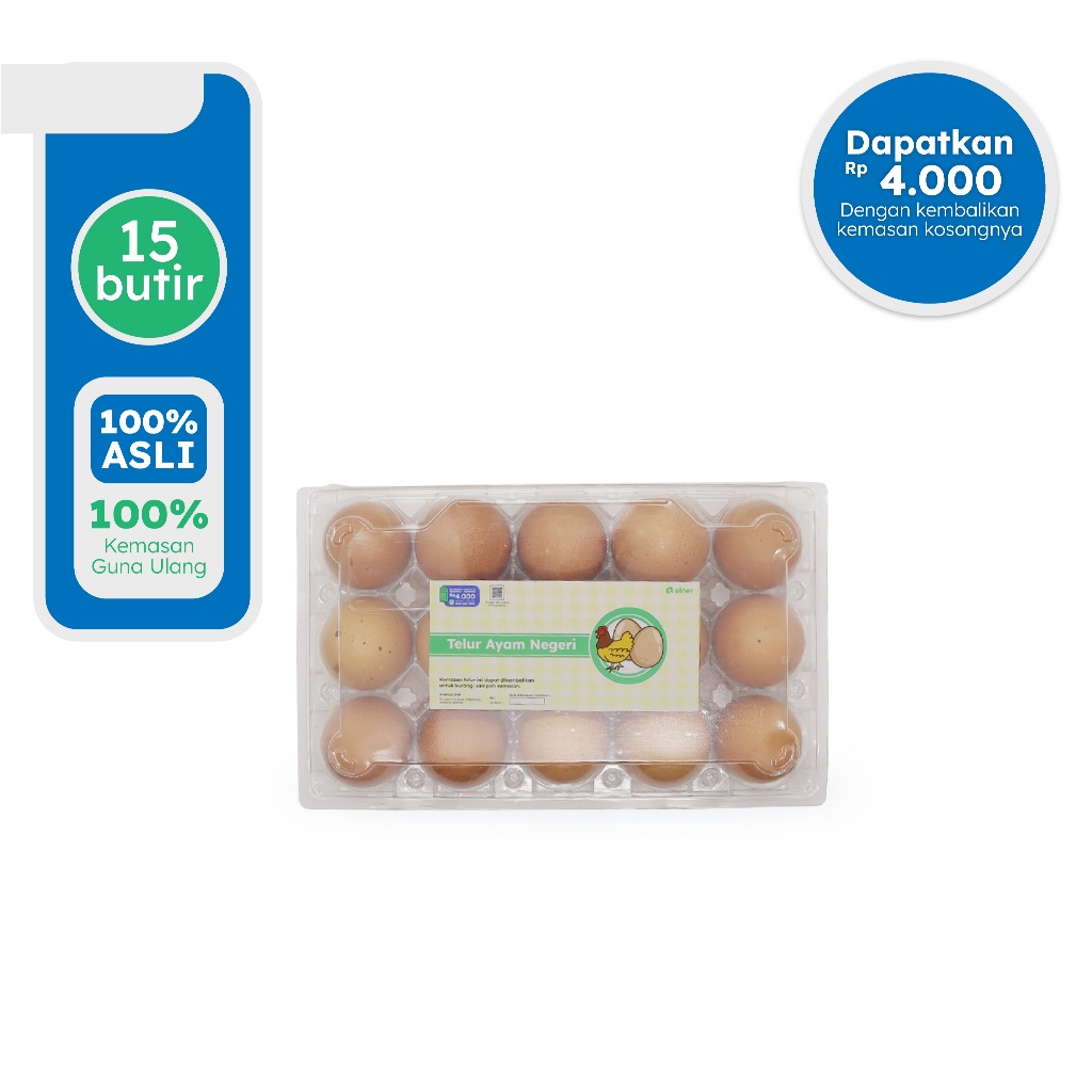 

Telur Ayam Omega 3 isi 15 butir